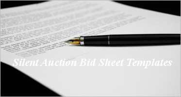 Silent Auction Bid Sheet Templates