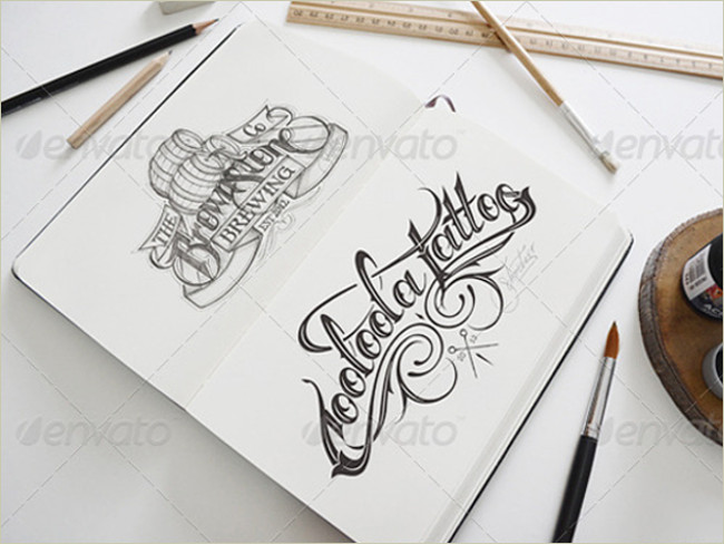 sketch book and pencil