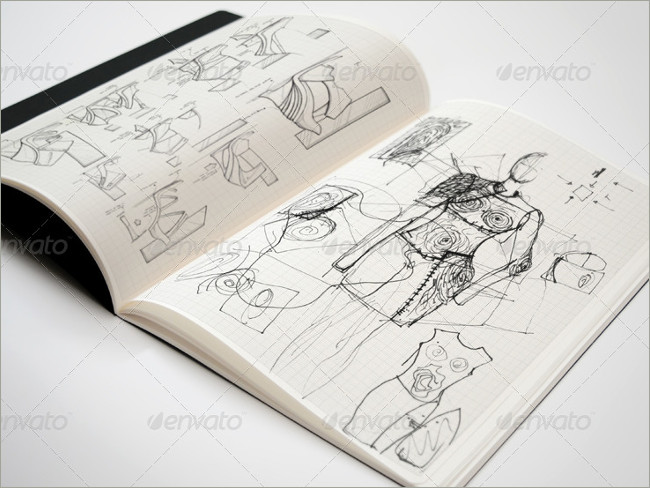 sketch book mockup image