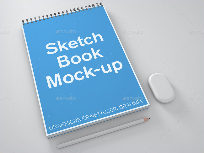 Free Sketch Book Mockup PSD Template - Mockup De