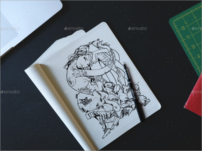 sketch on sketch book
