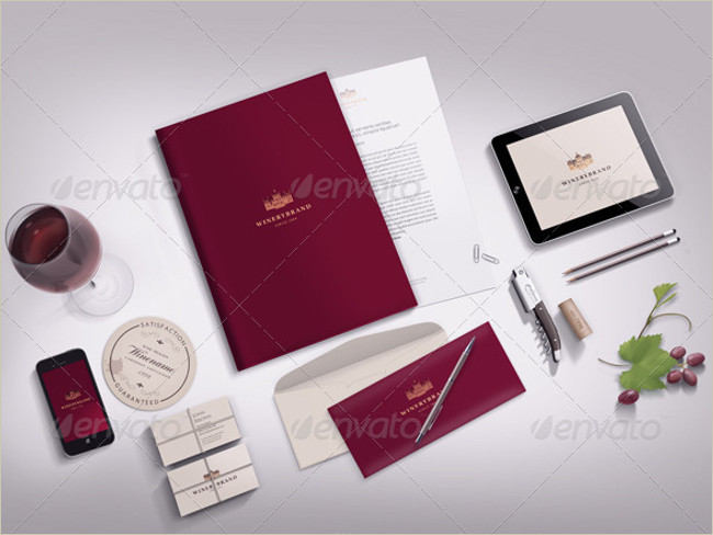 stationary items with wine