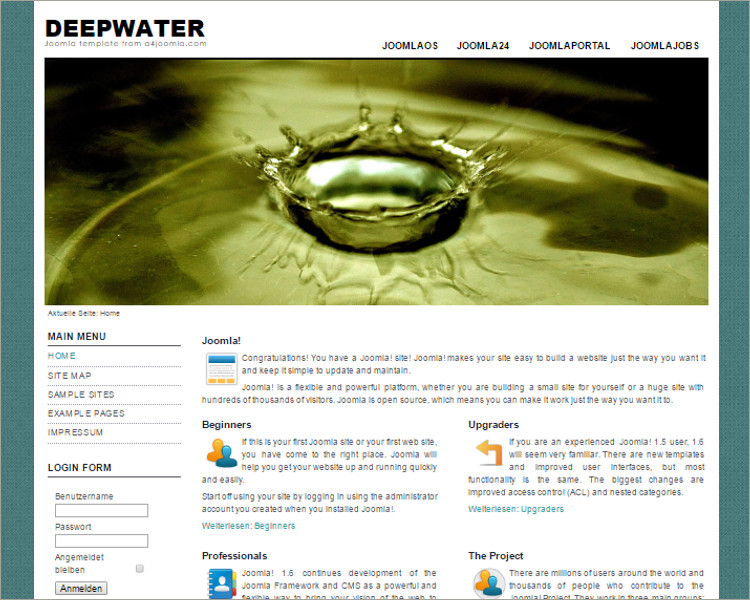 water joomla template