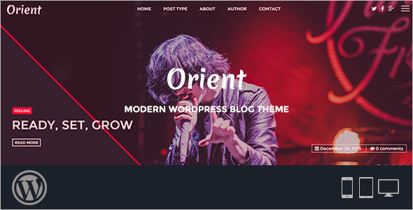 3 Column Modern WordPress Template