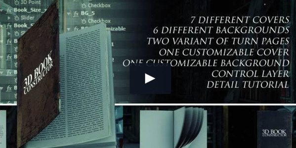 3D Book Constructor Easy Customization Video Template