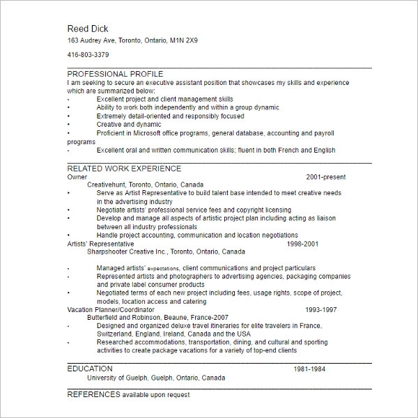 Administrative Assistant Resume Template