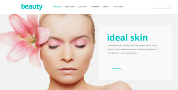 Beauty mackup Website Template