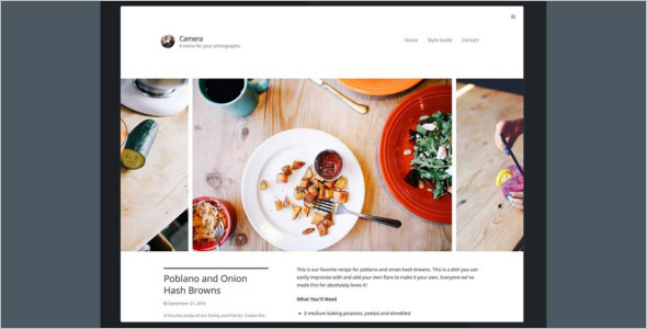 Camara Typography WordPress Template