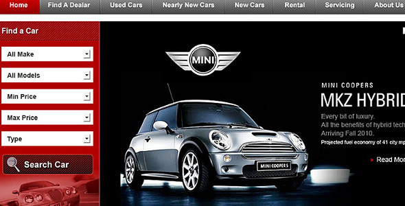Car Dealership Website WordPress Template
