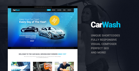 Car Wash Repair Shop Theme