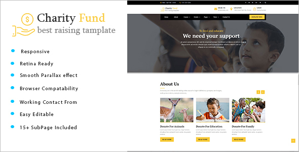 Charity Fund HTML Template