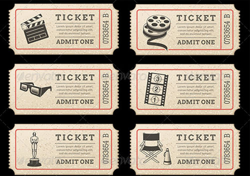 Cinema Tickets Templates.