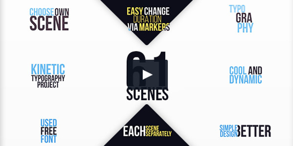 Clean Typography After Effect Video Template