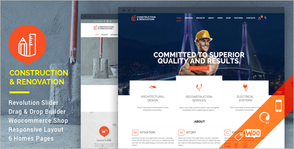 Construction Business WordPress Template