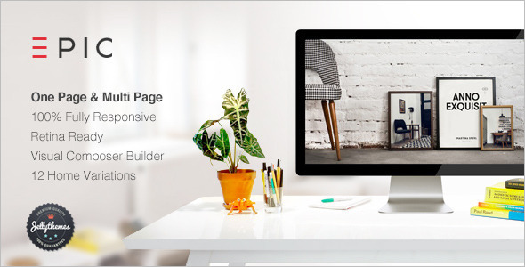 Creative Flat Design WordPress Template