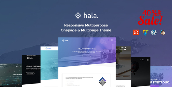Creative Single page WordPress Template