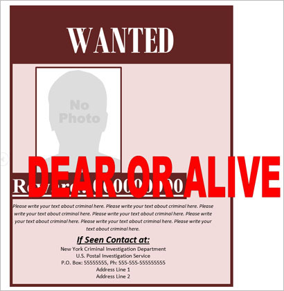 35+ Best Wanted Posters Template Free PSD, PDF Example Formats