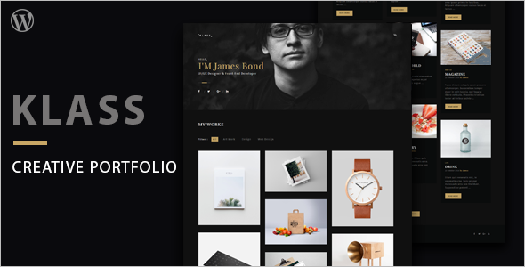 Dark Portfolio WordPress Theme