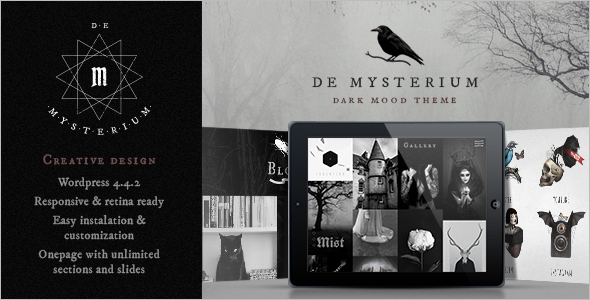 Dark WordPress Template Design