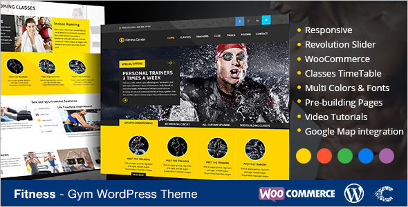 E-commerce Fitness WordPress Template