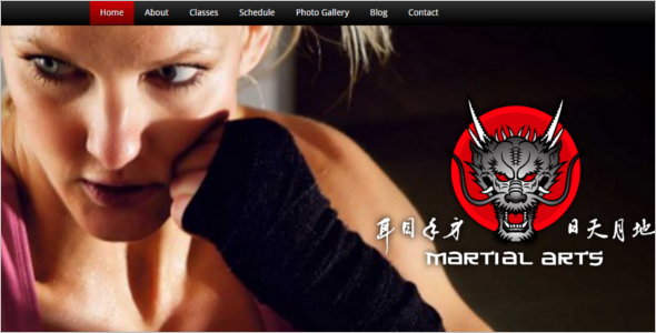 Elegant Martial Arts Website Template