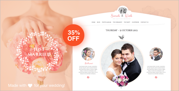 Fancy Wedding WordPress Template