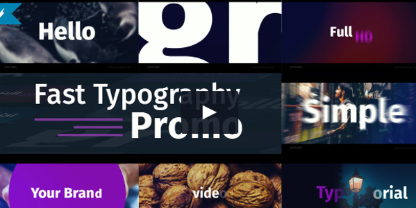 Fast Typography Promo Tutorial Template