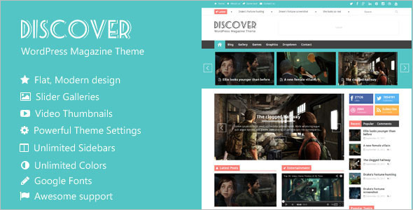 Flat Typoraphy WordPress Template