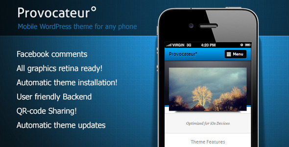 Fully Customizable Mobile WordPress Theme