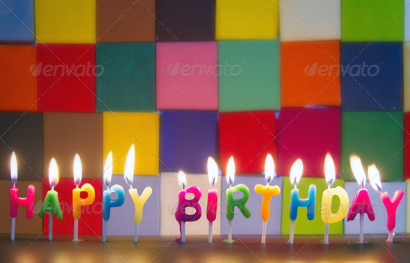 Illuminated Happy Birthday Elegant HD Background