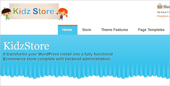 Kid Store shopping WordPress Template