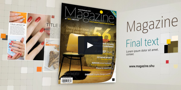 Magazine Layout Customizable Video Promo