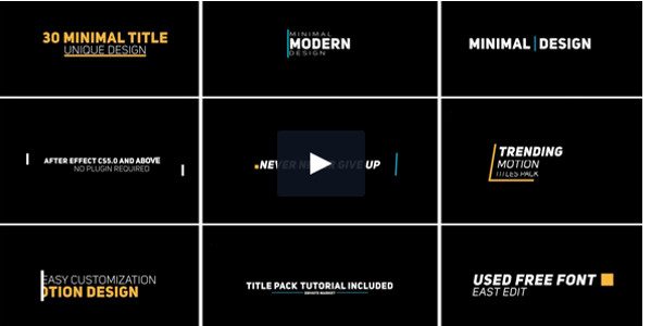 Minimal Modern Typography Corporate Video Template