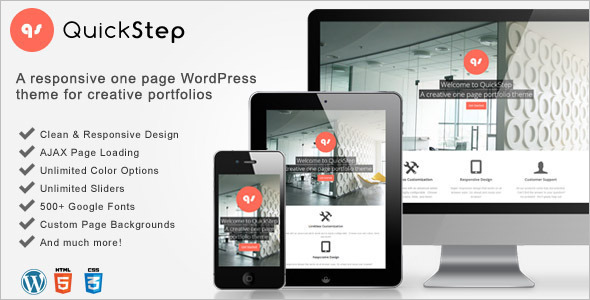 Minimal One Page Parallax WordPress Theme
