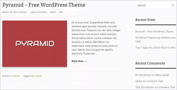 Minimal Open Source WordPress Template
