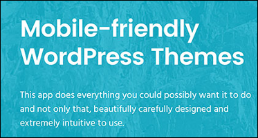 Mobile Friendly WordPress Themes