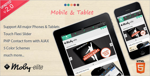 Mobile Slider Website Template