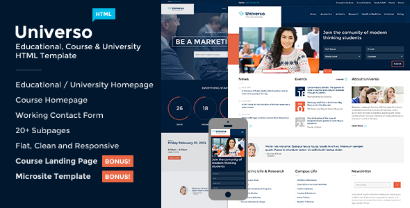 Most Popular University Website Templates