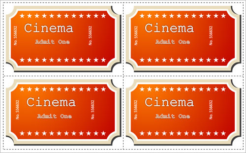 Movie Ticket Template for Word