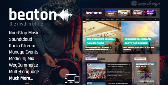 Music Magazine WordPress Template