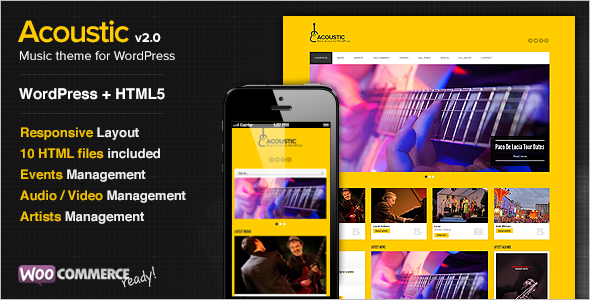 Music Management WordPress Template