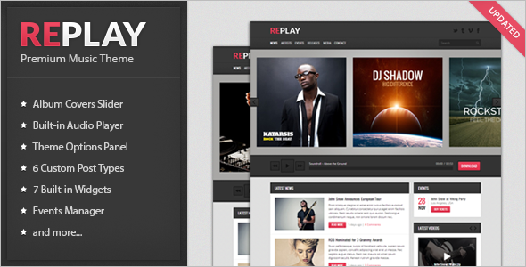 Music Silder WordPress Template