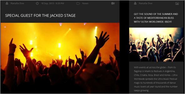 Music WordPress Mobile Template