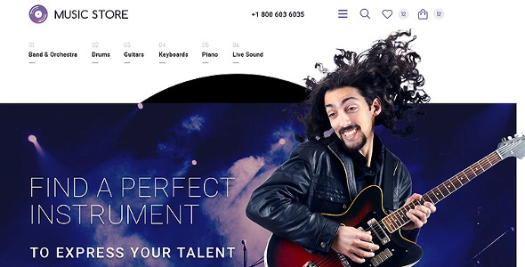 Musical Instruments OpenCart Template
