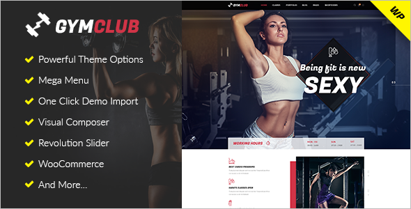 New Gym Club WordPress Template