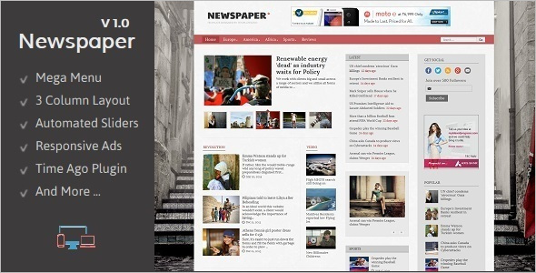 Newspaper Blogger Template
