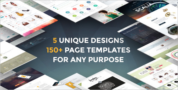 One Page Blog WordPress Template