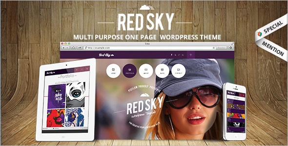 One Page Fashion WordPress Template