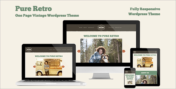 One Page Vintage WordPress Template