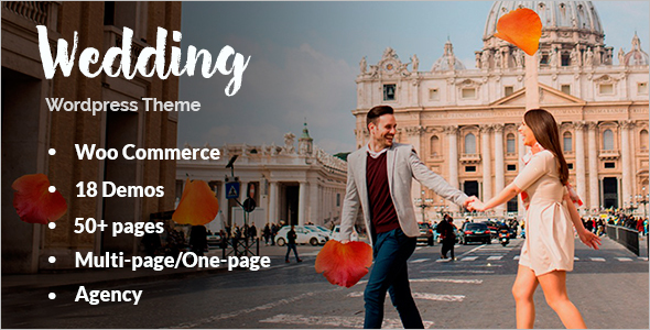 One Page Wedding WordPress Template
